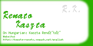 renato kaszta business card